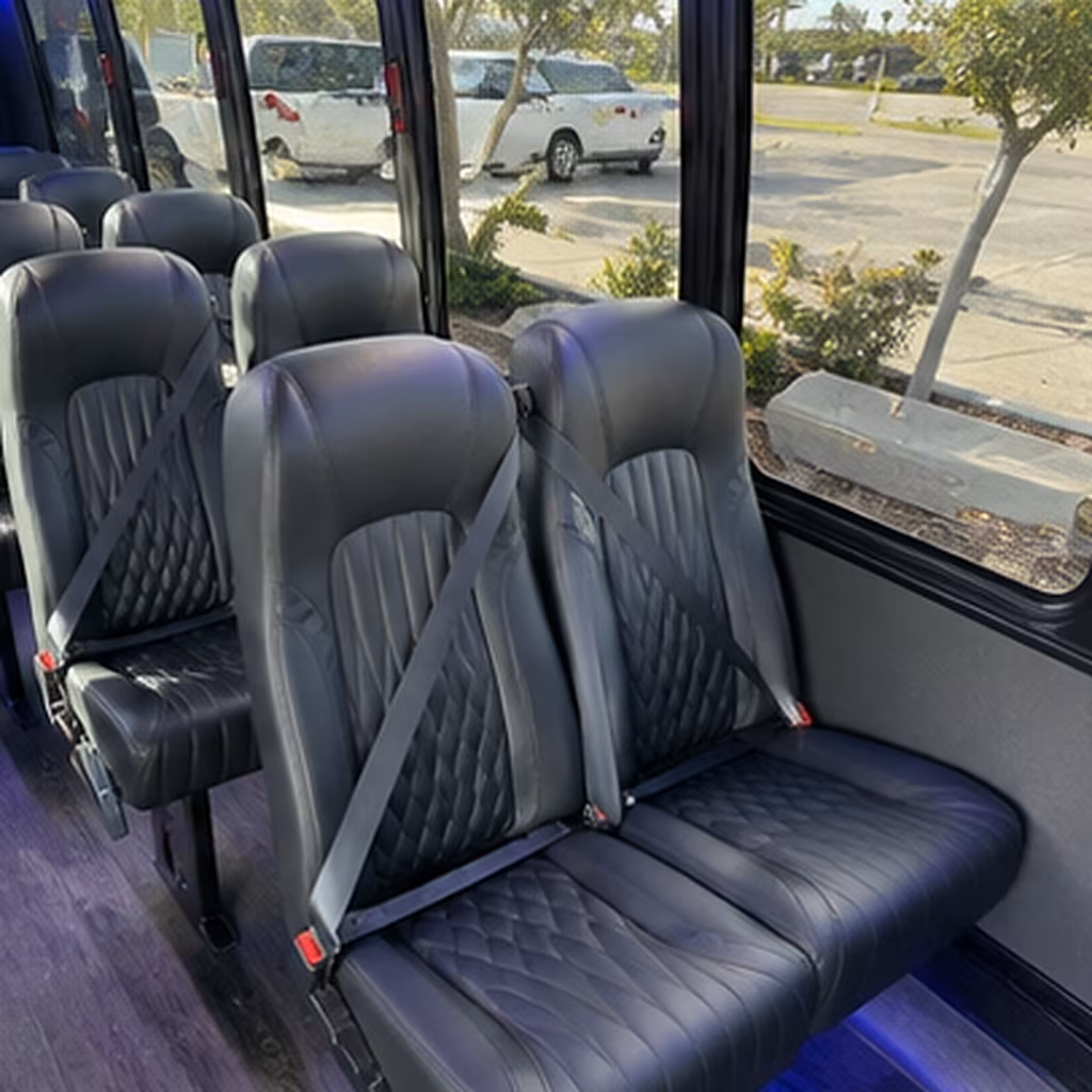 carrollton 28 passenger minibus inside
