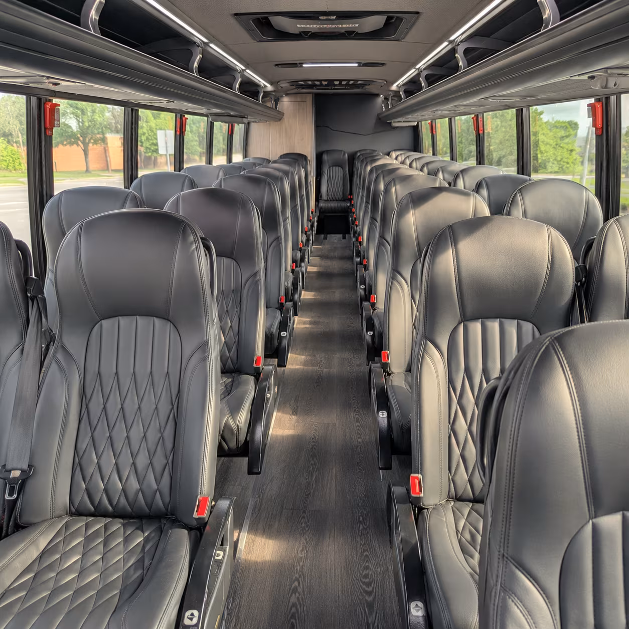 carrollton 28 passenger minibus interior