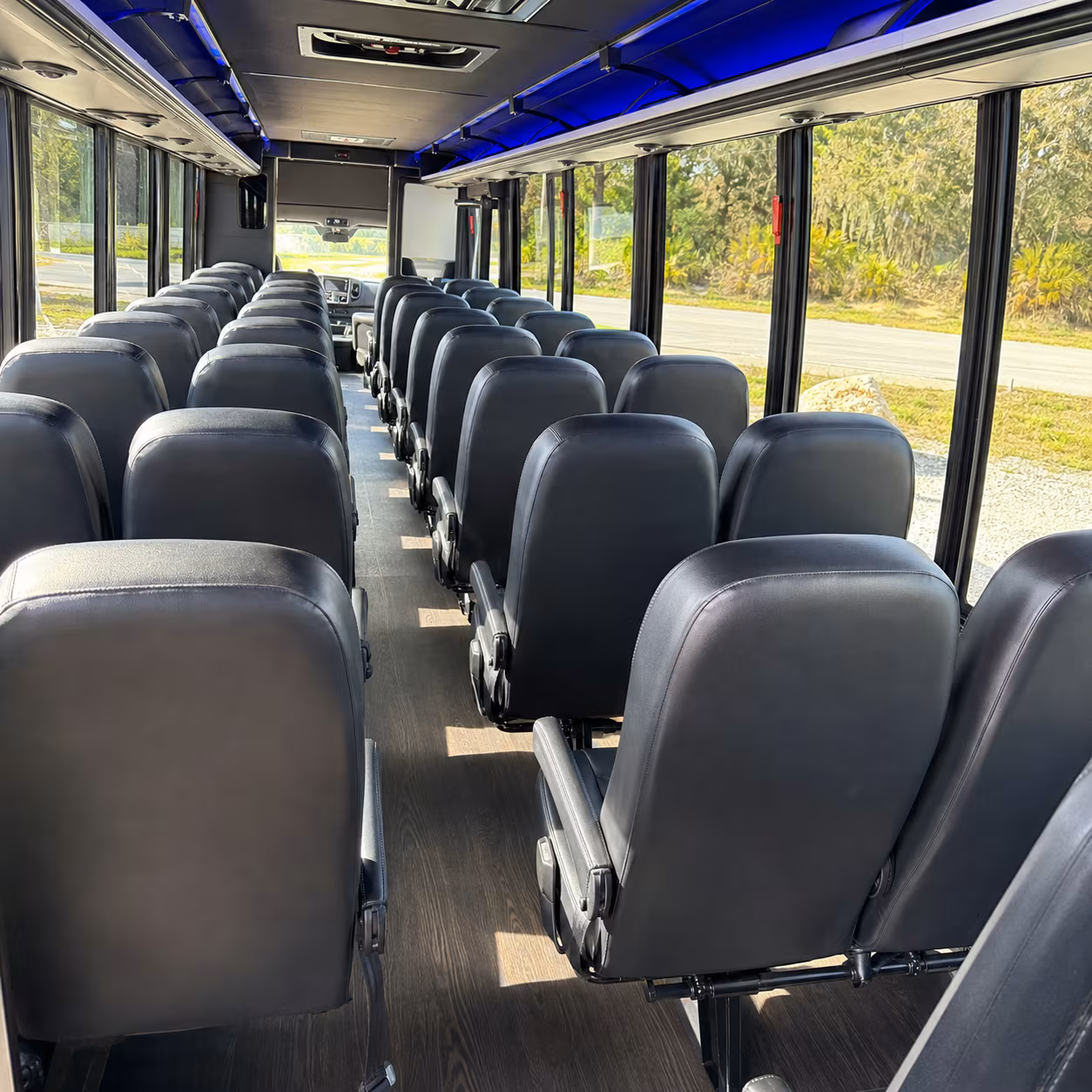 carrollton 35 passenger minibus inside