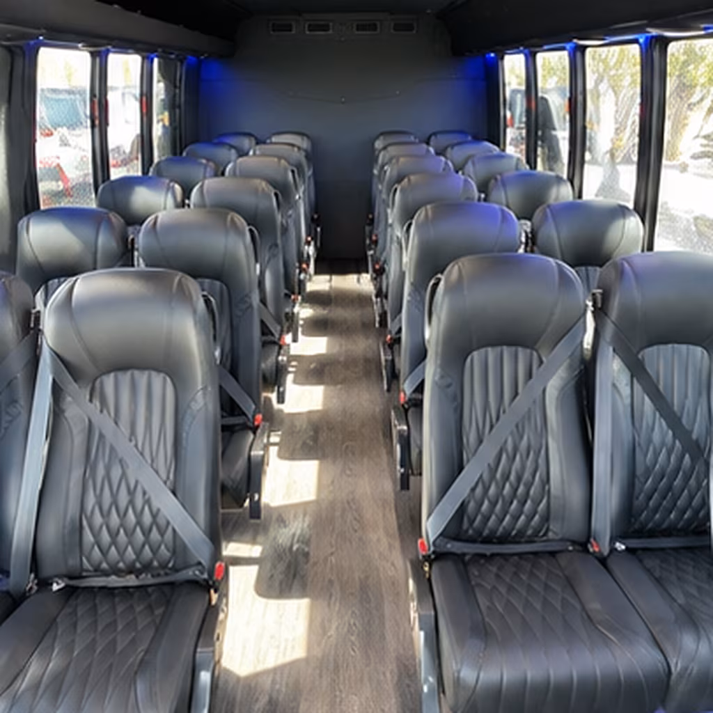 carrollton 35 passenger minibus interior