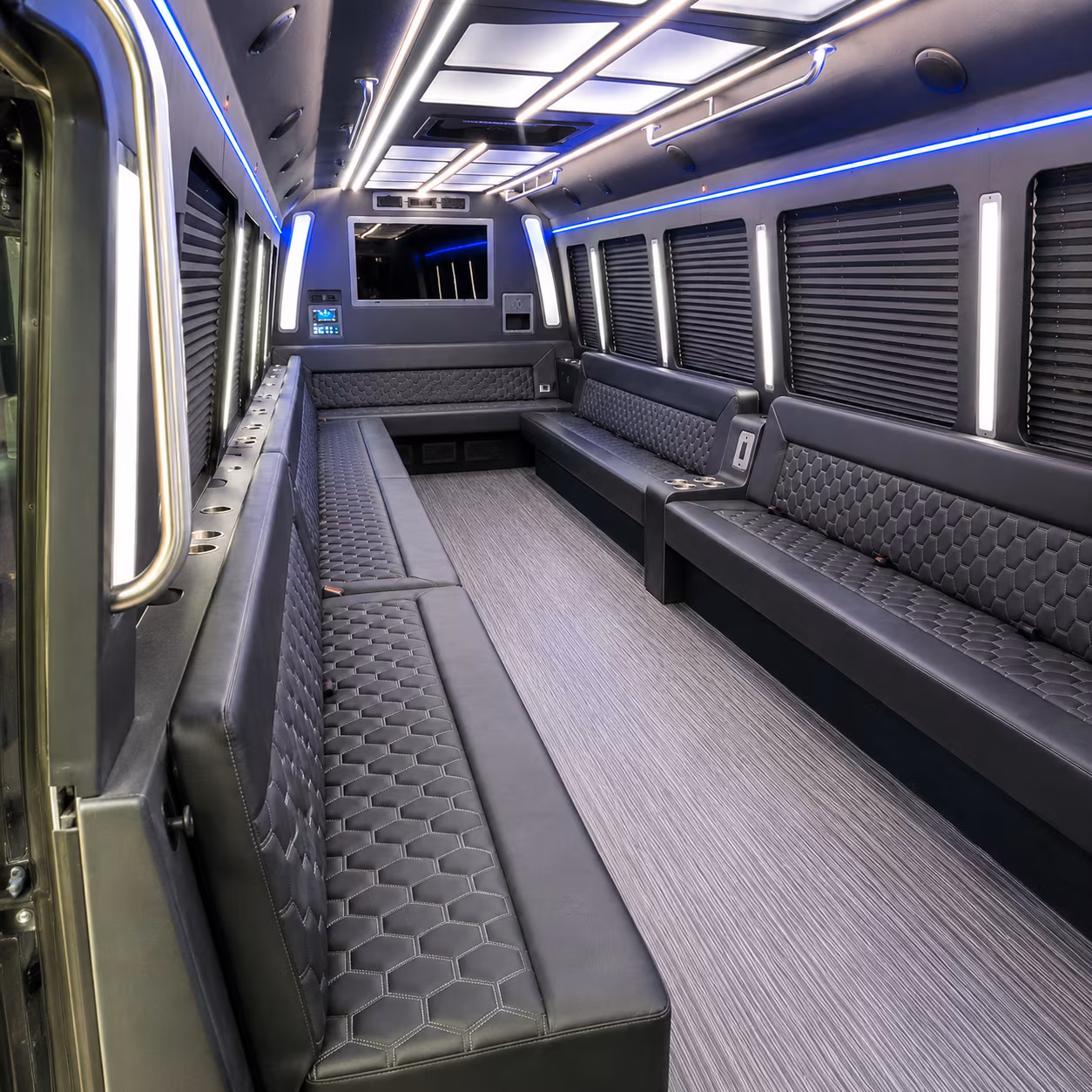 carrollton 40 passenger party bus interior