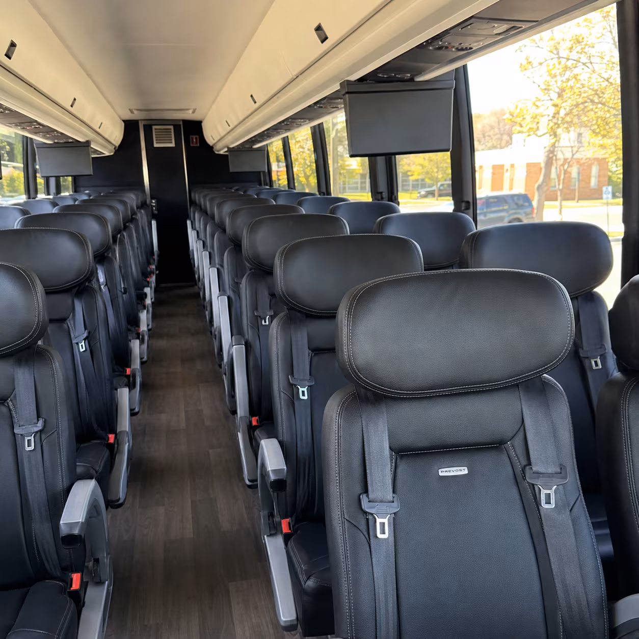 carrollton 45 passenger charter bus inside