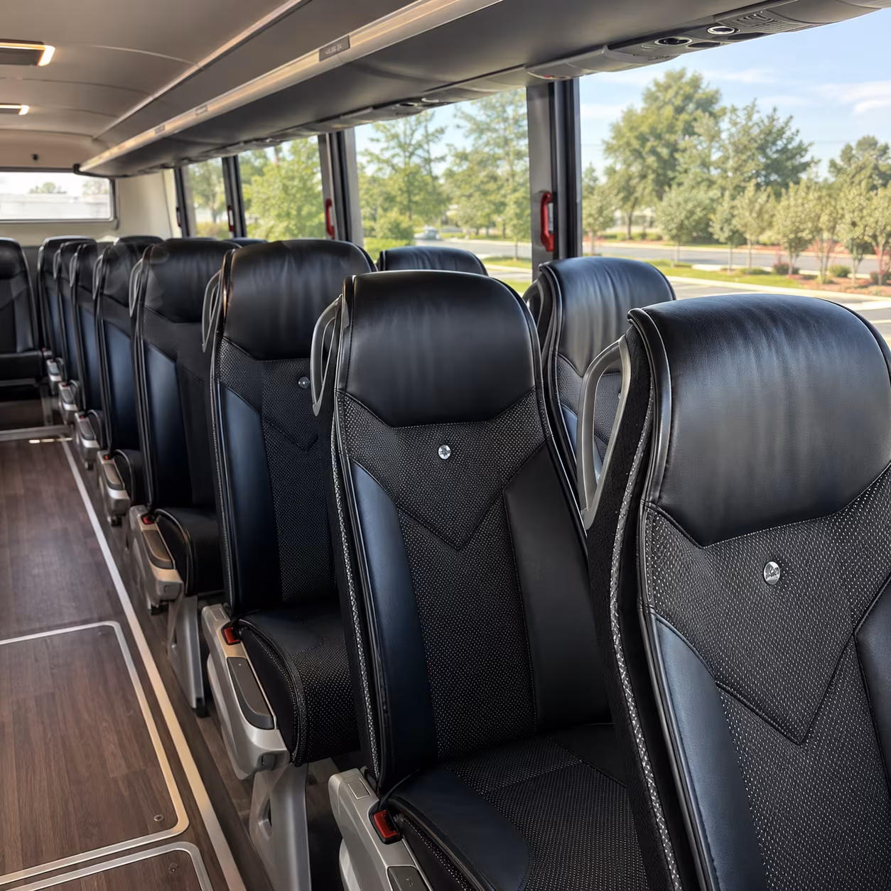 carrollton 45 passenger charter bus interior