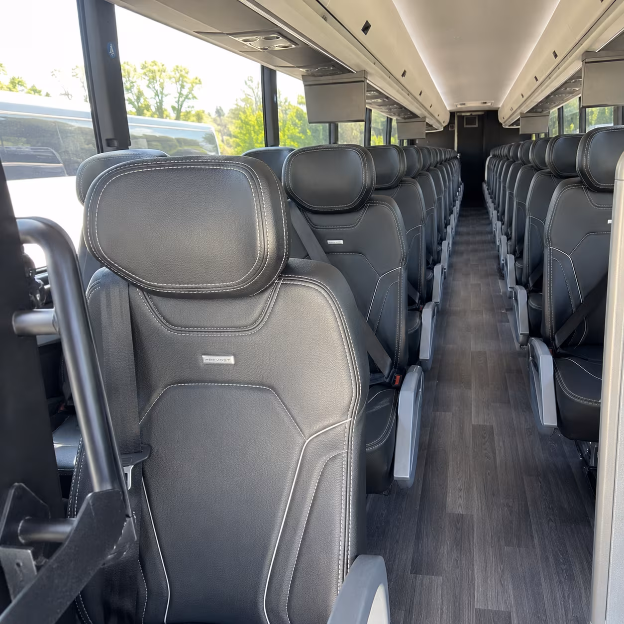 carrollton 47 passenger charter bus interior