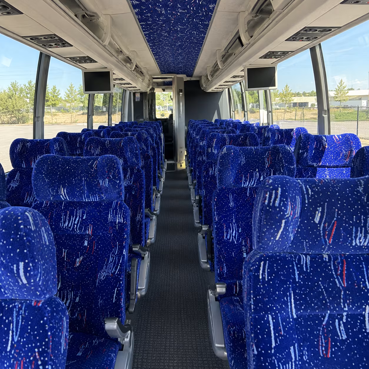 carrollton 54 passenger charter bus interior
