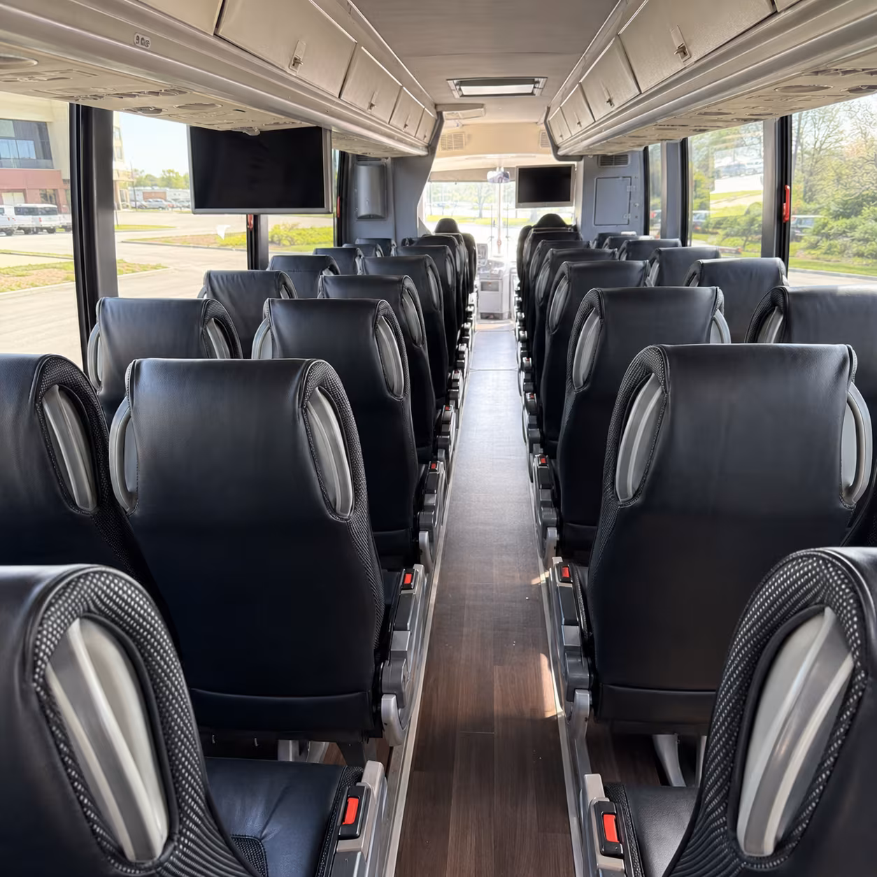 carrollton 56 passenger charter bus inside